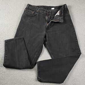 Levi's 560 Loose Fit Tapered Leg Jeans Men's 38x30 Black Made USA 90's